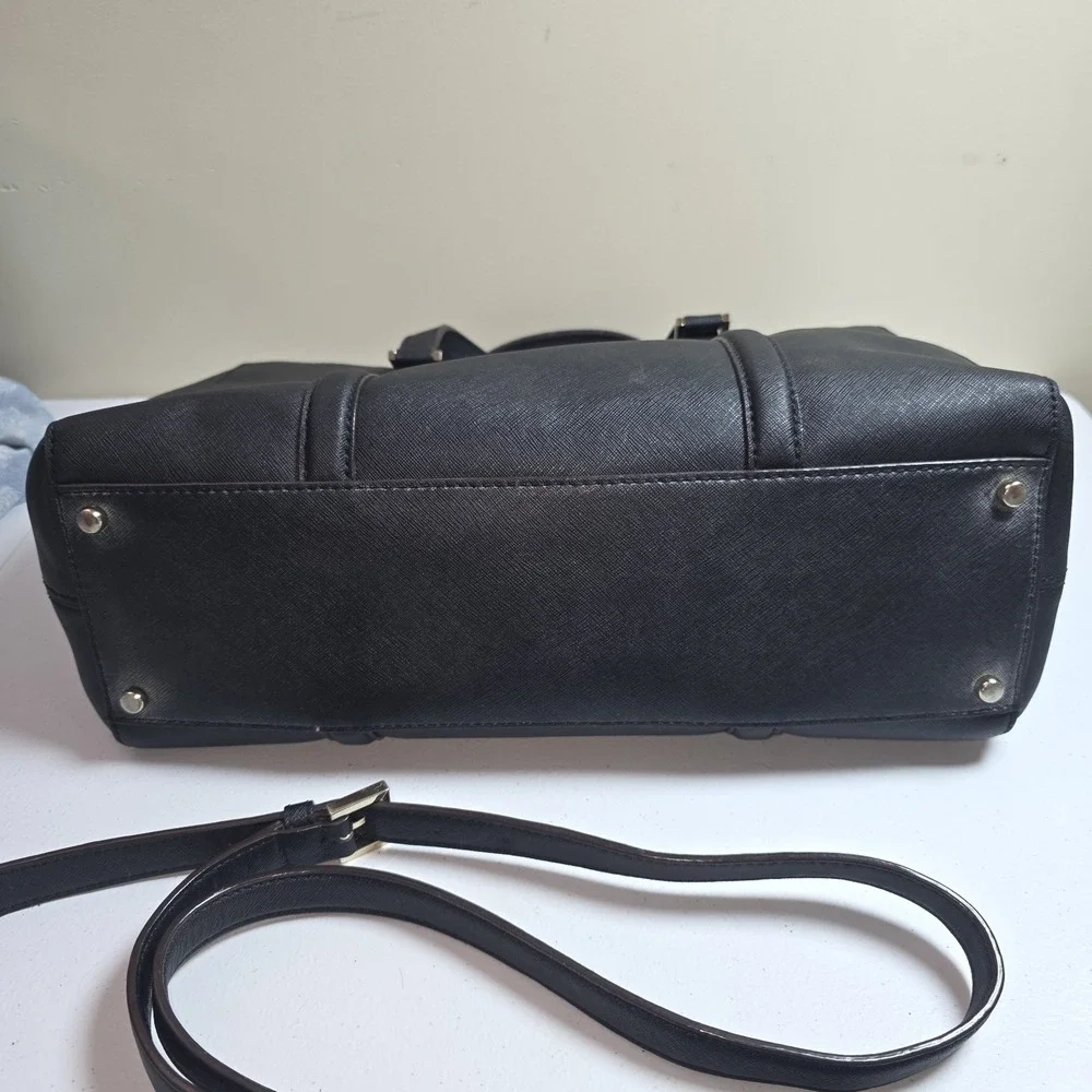 Kate Spade Small Black Loden Newbury Lane Bag Satchel Crossbody Purse Leather‎